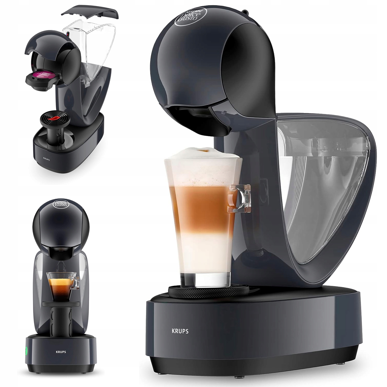 Kávovar Krups Dolce Gusto Infinissima 15 barový strieborný/sivý kapsulový kávovar